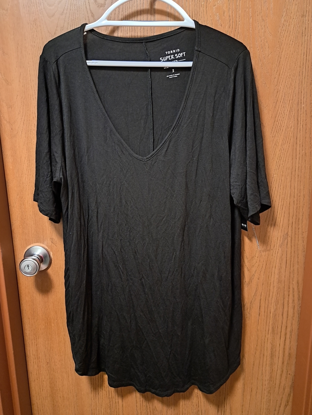 Torrid Super Soft Black V-Neck Men's Shirt